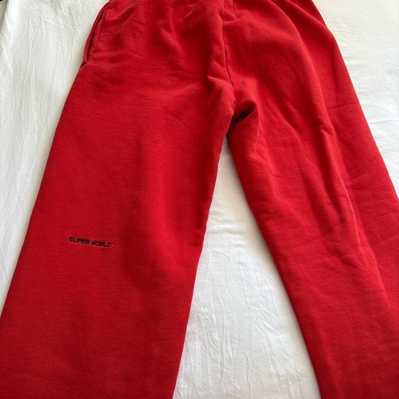 Aritzia Super World Red Sweatpants - Picture 5 of 6